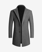 Men's Modern Tailored Wool Blend Overcoat - Sleek Business Jacket-Mens Jacket-Verito Boutique-Gray-S-Verito Boutique