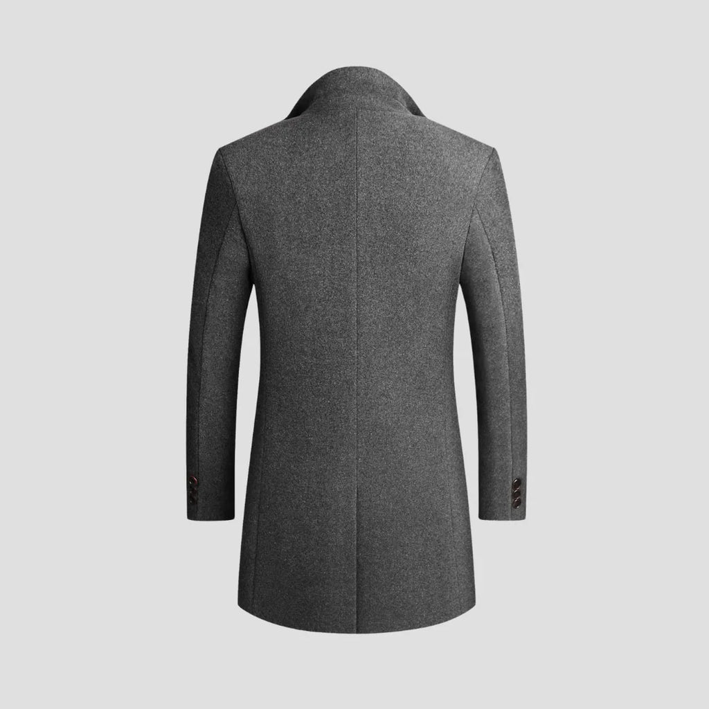 Men's Modern Tailored Wool Blend Overcoat - Sleek Business Jacket-Mens Jacket-Verito Boutique-Gray-S-Verito Boutique
