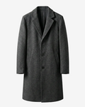 Men's Tailored Wool Blend Overcoat - Classic 3-Button Winter Jacket-Mens Jacket-Verito Boutique-Gray-S-Verito Boutique