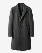 Men's Tailored Wool Blend Overcoat - Classic 3-Button Winter Jacket-Mens Jacket-Verito Boutique-Gray-S-Verito Boutique