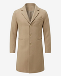 Men's Beige Wool Blend Overcoat - 3-Button Smart Casual Jacket-Mens Jacket-Verito Boutique-Beige-S-Verito Boutique