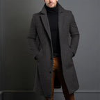 Men's Tailored Wool Blend Overcoat - Classic 3-Button Winter Jacket-Mens Jacket-Verito Boutique-Gray-S-Verito Boutique
