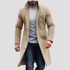 Men's Beige Wool Blend Overcoat - 3-Button Smart Casual Jacket-Mens Jacket-Verito Boutique-Beige-S-Verito Boutique