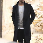 Men's Classic Wool Blend Overcoat - Smart Casual Winter Jacket-Mens Jacket-Verito Boutique-Black-S-Verito Boutique